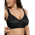 thumbnail image 2 of Deyllo Women Plus Size Minimizer Bra Soft Cup Wire-Free Bra Comfort Support Large Bust Black Bras Clothes Size 44D, 2 of 4