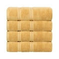 thumbnail image 2 of Superior Smart Dry 4-Piece Zero Twist Soft Cotton Bath Towel Set, Quick Dry Fade Resistant, Gold, 2 of 11