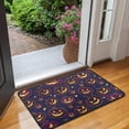 thumbnail image 2 of Happy Halloween Pumpkin Front Door Mat Anti Slip Spider Bat Welcome Mat Plain for Entry Floor Mat Set Living Room Bedroom Bathroom Crystal Velvet 30x17 Inches, 2 of 7