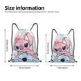 thumbnail image 2 of Pofeuu Stitch for Water-Resistant 210D Drawstring Bag Compact Foldable Design Gym Yoga Travel Essentials Lightweight Carryall-Medium, 2 of 6