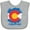 AC-Heather Grey, variant on Inktastic Graffiti Colorado State Flag Boys or Girls Baby Bib