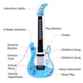 thumbnail image 4 of Guitarra Para Niños, Guitarra Para Niños Educativas Con Sonido, Luces De Ritmo Interactiva Diversión Instrumentos Jugables Musicales Simulados Juguete De Guitarra, 4 of 7