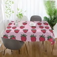 thumbnail image 3 of Yayeee Tablecloths 60" x 120" Rectangle Wrinkle Resistant Party Table Cover, Cartoon Strawberry, 3 of 8