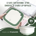 thumbnail image 5 of Portable Washing Machine, 1.8 Cu.Ft Large Capacity Foldable Washer with Spin Basket & 150W Motor, Timer Control for Apartment, RV, Camping & Travel – No Laundry Room Needed (White Green), 5 of 6