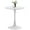 White, variant on Black Round Dining Table, 27.6" Tulip Table Kitchen Round Dining Table for 1-2 People with MDF Table Top and Metal Pedestal Base, Mid-Century Leisure Table for Home, Dining Room, Cafe