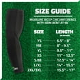thumbnail image 5 of LZRD Tech Football Sleeve - Max Grip Compression Arm Sleeve with Moisture Wicking Fabric, Protection from Turf Burns & Scrapes - NCAA Legal UV Protection Sleeves - Youth Medium, Black, 5 of 7