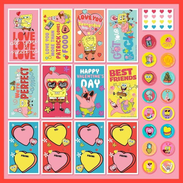 未開封多数】ロビー・バレンタインRobby Valentine CD13枚セット Valentine's Day Classroom Exchange Cards - Spongebob Squarepants