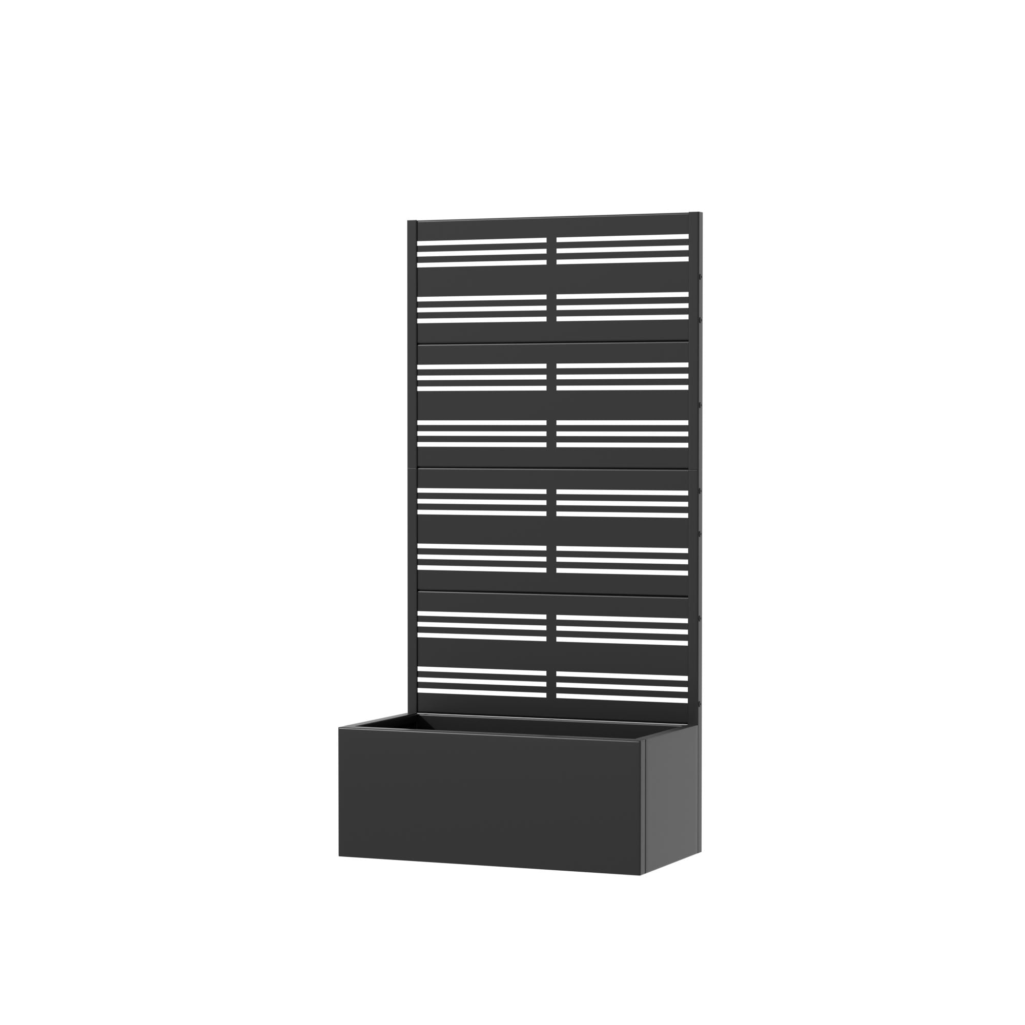 MAYEERTY 59*30in Outdoor Metal Planter Box, Tool Free Assembly Planter, Small Patio Planter Box for Patio, Garden, Yard