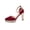 Wine, variant on Platform Closed Toe Heels for Women Pointy Toe Buckle Ankle Strap Dress Wedding Pumps Shoes, Wine Size 8.5