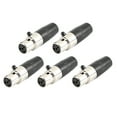 thumbnail image 4 of XLR Female Connector XLR Connector, 5Pcs Audio Connector, For Microphones, 4 of 8