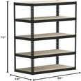 Modular Garage Shelving 5 Tier Storage Shelves Tall Metal Rack