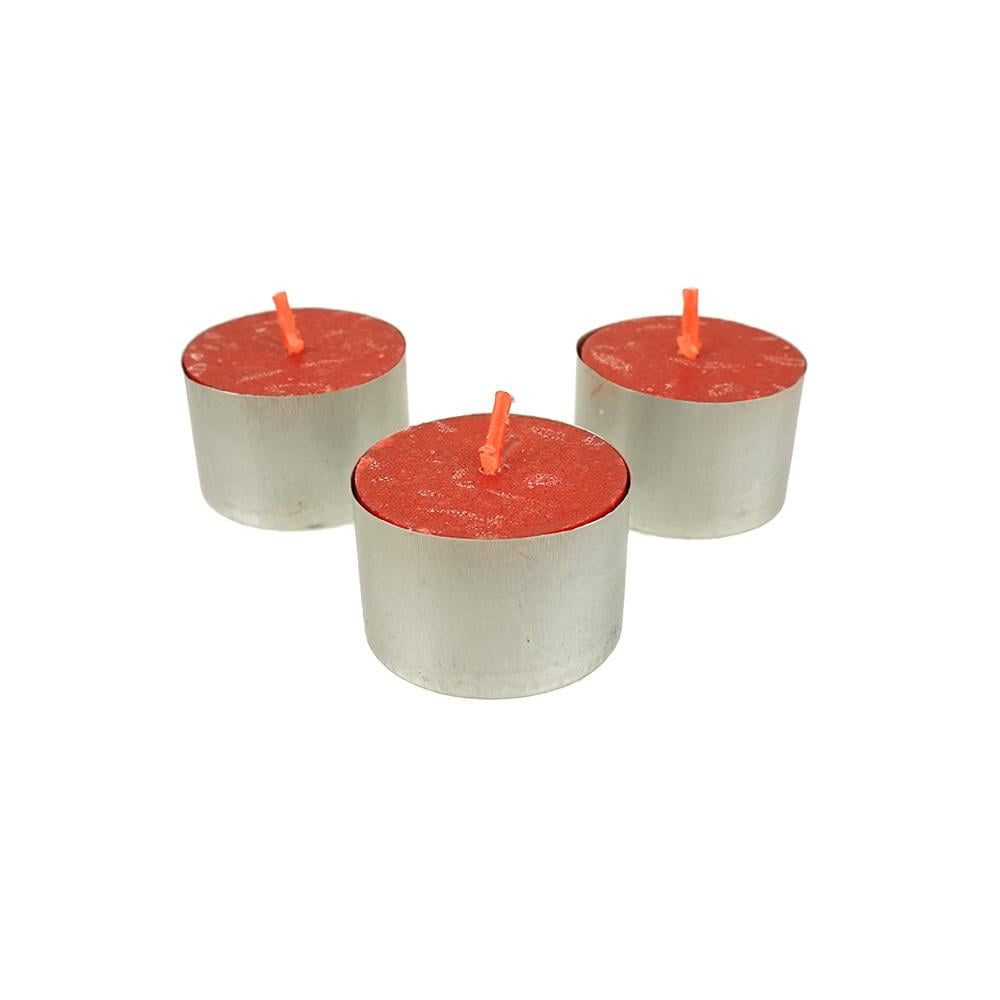 Unscented Jumbo Tea Light Candles, 11/2Inch, 50Count, Red
