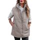 thumbnail image 1 of Tsseiatte - Chaleco acolchado de invierno para mujer, informal, sin mangas, con cierre de cremallera, cuello alto, color liso, ropa de abrigo cálida para invierno, 1 of 6