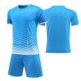 thumbnail image 2 of Custom Football Kit Set for Adult and Child, Name Number Team Logo DIY Family Match Personalized Jersey Shirt Shorts Set, Dad and Son Matching Outfits Sky Blue L, 2 of 6