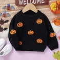 thumbnail image 7 of Plcasen Toddler Boy Girl Halloween Pumpkin Sweater Warm Pullover Sweatshirt Knitwear Knitted Fall Winter Baby Clothes, 7 of 7