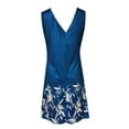 thumbnail image 5 of Robes de Plage pour Femmes Été Sans Manches Bohème à Imprimé Floral Robe Débardeur Froncée Décontractée Ample à Col en V Mini Robe d'Été, 5 of 5