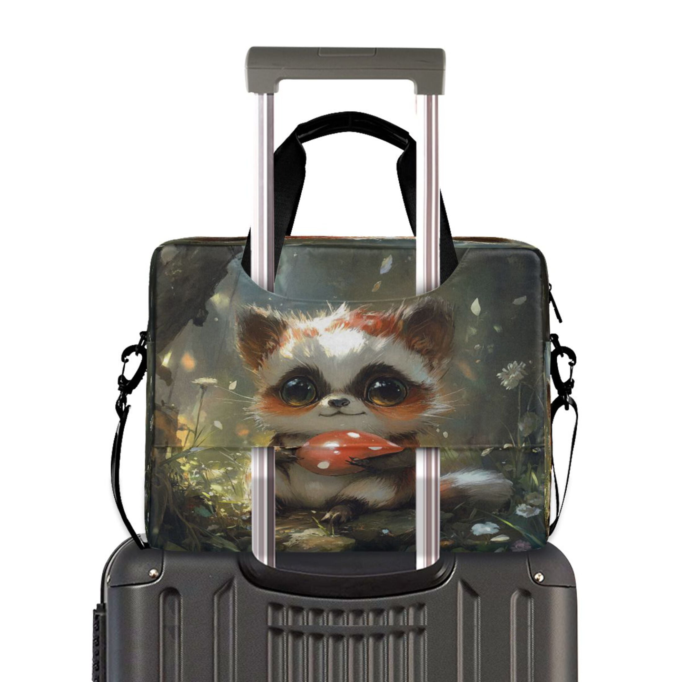 Laptop Bag Laptop Briefcase 15.7 x 3 x 11.8 Inches Laptop Bag Briefcases Laptop Storage Travel Laptop Bag Work Laptop Bag A Cartoon Raccoon