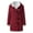 Wine Red, variant on Pejock Jackets for Women Winter Warm Sherpa Lined Coats Plus Size Hooded Parka Faux Suede Long Pea Coat Outerwear Classic-Fit Soft Fuzzy Jackets Overcoat
