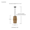 thumbnail image 6 of 1 Light Pendant In Bohemian Style-17.25 Inches Tall And 8.75 Inches Wide     -Traditional Installation Capital Lighting 344613Wk, 6 of 7