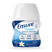 Angle View: Ensure Compact Nutrition Shake, 9g of high-quality protein, Vanilla, 4 fl oz, 24 Count