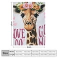 thumbnail image 4 of Orinice Just A Girl Who Loves Giraffes Blanket Lightweight Cozy  Throw Blanket Best Gift Home Decor for Bed Couch Outdoor Camping   50x60in, 4 of 6