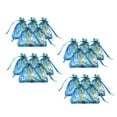thumbnail image 4 of 20 bolsas de gasa con cordón para guardar joyas, dulces, regalos para fiestas y festivales (azul, 10 x 15 cm), 4 of 6