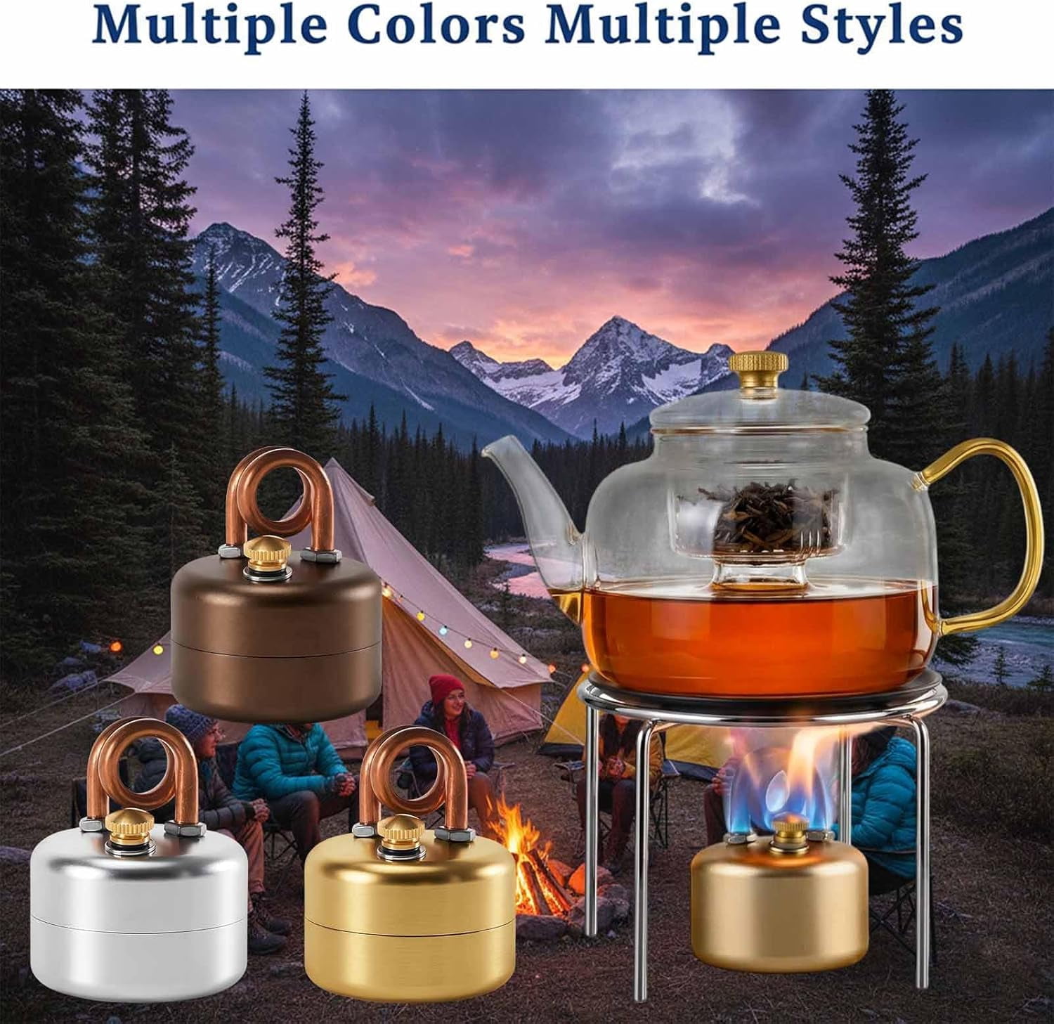2026 Upgrade High-Power Portable Mini Outdoor Spirit Burner & Alcohol Stove, Lightweight Aluminum Camping Stove with Stable Stand, Fuel-Efficient Compact Backpacking Cooking Gear (SilverS)