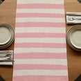 thumbnail image 5 of Table Runners 72 Inches Long Dress Scarves, Valentine's Day Farmhouse Kitchen Table Runner, Coffee Tablerunners, Pink Roses Flowers Stripes Rustic Beige 14x72 Inch, 5 of 9