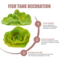 thumbnail image 3 of FUTUREORYY 2Pcs Aquarium Coral Decoration Resin Craft Floating Aquarium Plants Fish Shelter, 3 of 6