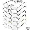 thumbnail image 2 of Mens Womens Reading Glasses 6 PACK Metal Frame Spring Hinge Readers All Powers Value Pack, 2 of 5
