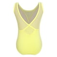 thumbnail image 2 of Linjinx Kids Mesh Dance Leotard Baby Girls Gymnastics Tumbling Bodysuit Ballet Ballerina Outfit Yellow 160, 2 of 6