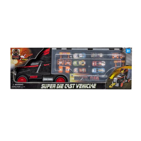 Semi Truck Carry Case with Vehicles