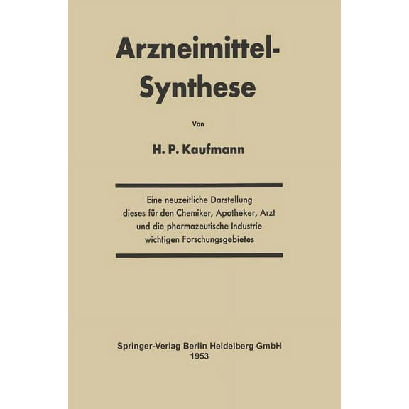 Arzneimittel-Synthese, (Paperback)
