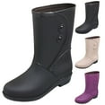 thumbnail image 6 of Oyedens Mid Calf Rain Boots for Women Fashion Rubber Tall Rainboots Outdoor Work Garden Farming Shoes, 6 of 6