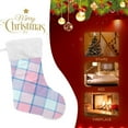 thumbnail image 4 of Coolnut 2 Pack Christmas Stockings 17.7 Inches Buffalo Check Plaid Large Size Xmas Cable Stocking Gifts & Decorations for Family Holiday Xmas Party, 4 of 6
