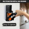 thumbnail image 3 of 16 oz Metal Can Crusher, Heavy-Duty Wall-Mounted Smasher for Aluminum Seltzer, Soda, Beer Cans and Bottles for Recycling, Gadgets for Home (Black), 3 of 5