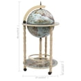 thumbnail image 4 of vidaXL Support à Vin Globe Bar en Bois d'Eucalyptus Bleu, 4 of 5