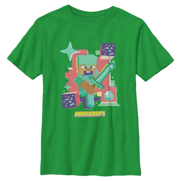 Boys Minecraft Steve Warrior T Shirt