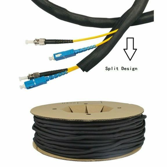 Split Braided Cable Split Open Design Sleeving - Provide Easy Removal Wire Lot many Size Dia Choose