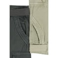 thumbnail image 5 of Boy's 2Pc Combo Belted Twill Cargo Shorts, Charcoal/Leaf Green, 12, 5 of 9