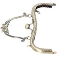 thumbnail image 1 of Spptty Metal Purse Frame Kiss Clasp Lock Retro Embossed Handle Hardware Accessories 20.5cm,Kiss Clasp Lock,DIY Purse Frame, 1 of 10