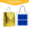 thumbnail image 2 of TickJOY 12 Pcs Iridescent Gift Bags with Handles, Holographic Reusable Gift Bags Medium Size, Goodie Bag for Birthdays, Christmas, Weddings, Holidays, Valentines (8"W x 4"D x 10"H, Gold), 2 of 6