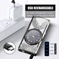 thumbnail image 4 of COMANYI Cool Lighter with Clock Dial Electric Lighters with LED Power Display Plasma Lighters Windproof USB Rechargeable Lighter Gifts for Men Women (Silver, Eagle), 4 of 6