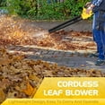 thumbnail image 2 of Electric Cordless Leaf Blower with 2 Batteries and Charger, 2 Speed Mode, Lightweight Leaf Blowers for Blowing Leaves, Patio Cleaning, Lawn Care and Dust, 2 of 7