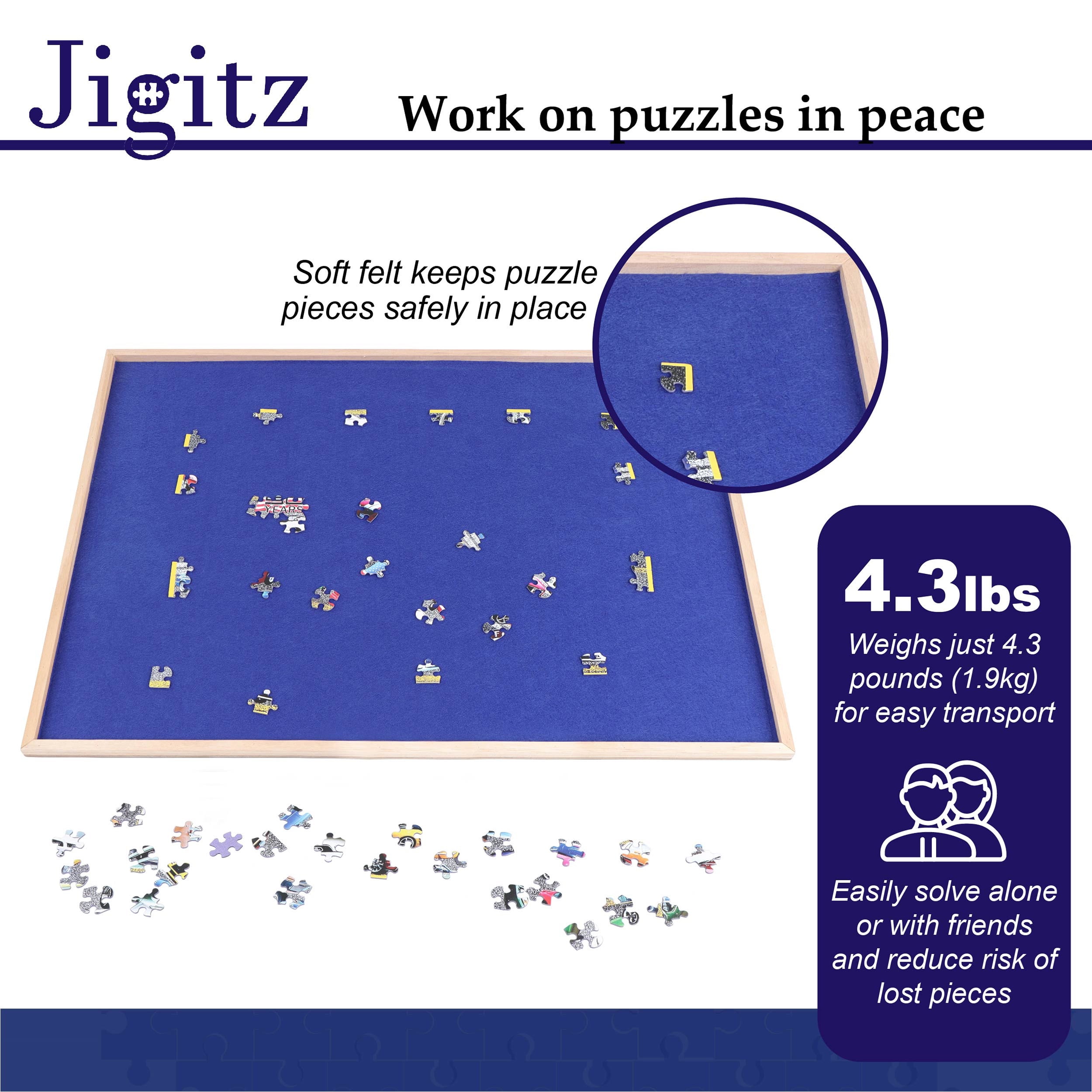 1000 Piece Jigsaw Puzzle Board Carrying Case - Portable Puzzle Mat – Jigitz