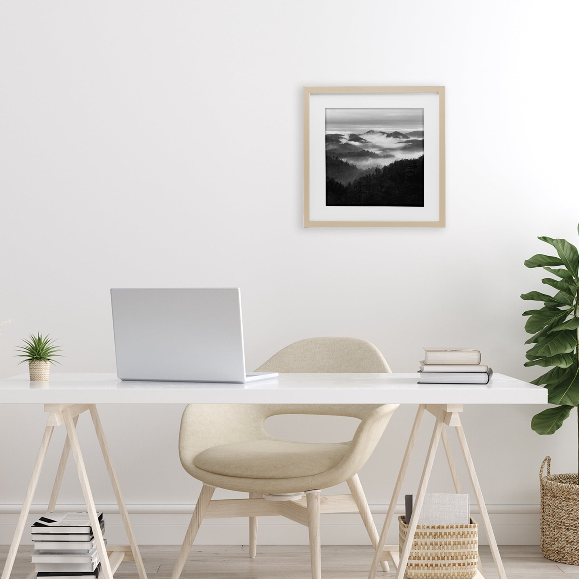 Stupell Industries Smoky Mountains Forest Birch Framed Print Under Glass, design by Nicholas Bell