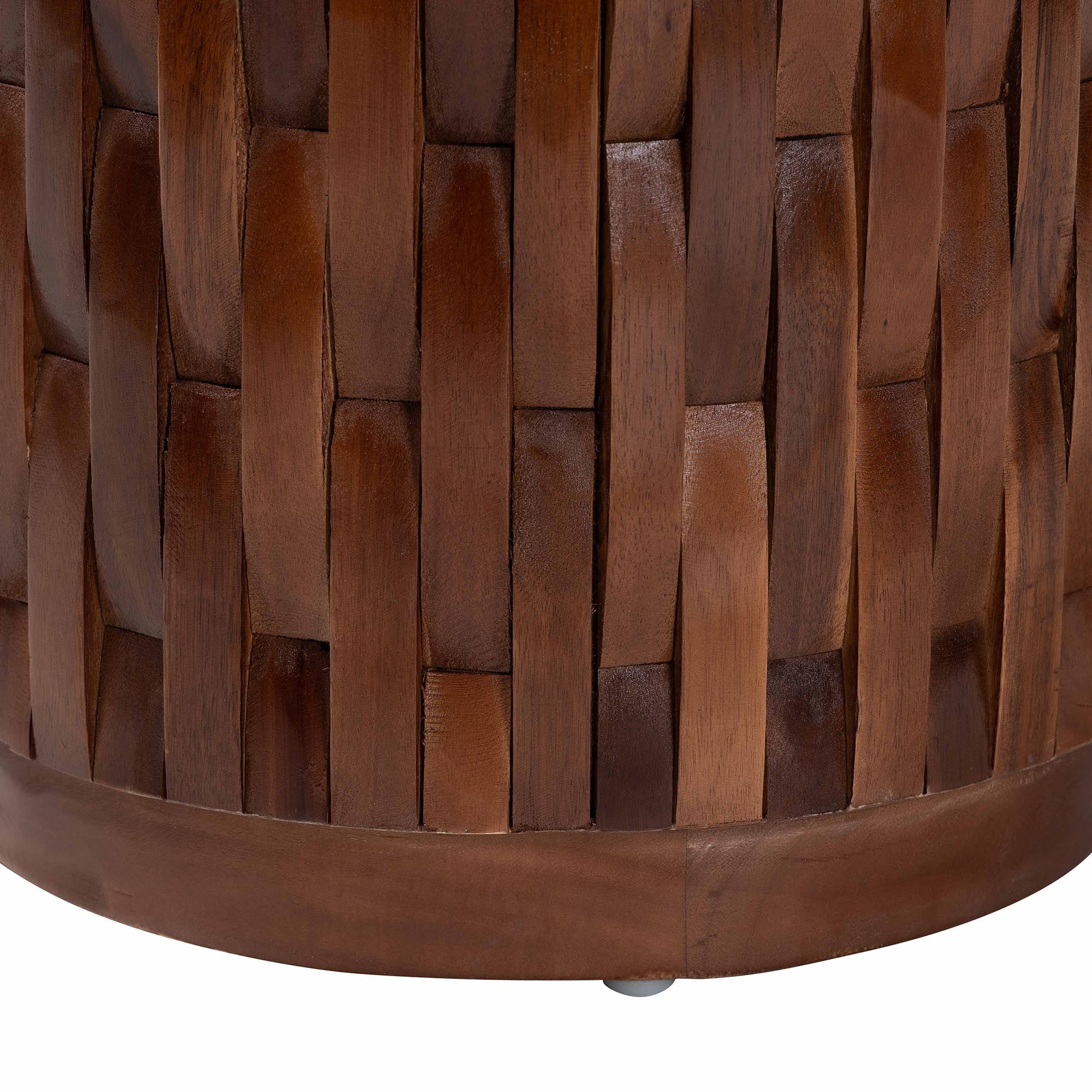 bali & pari Lavanya Boho End Table, Black/Cream