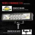 thumbnail image 4 of Yeacher 2Pcs 6 Inch LED Pods Light Bar 60W LED Work Light Bar Driving Fog, 4 of 8