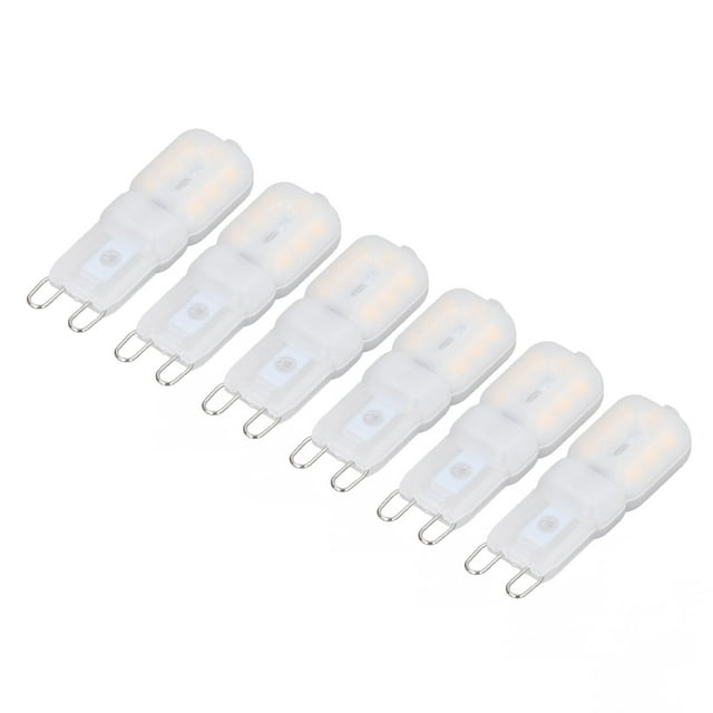6 pack g9 led bulbs warm white energy saving 3w 360 degrees dimmable for ceiling lights
