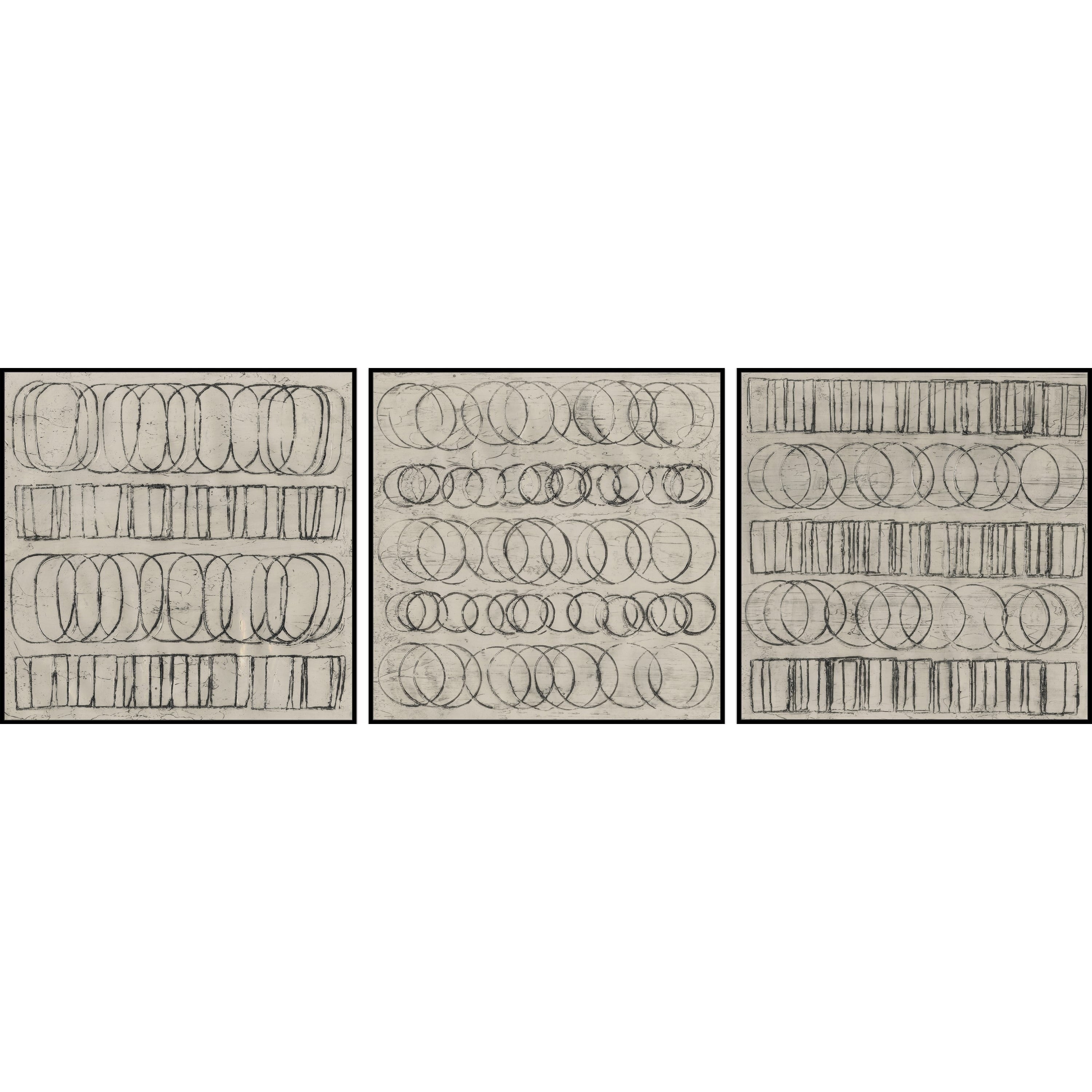 Linked Shapes Triptych